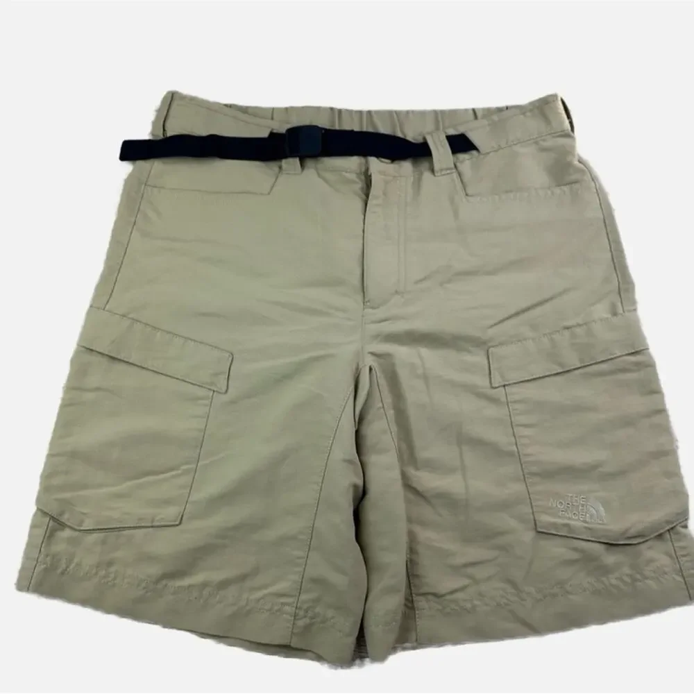 The North Face Belted Adjustable Nylon Hikingng Outdoor Camping Shorts - KHAKI